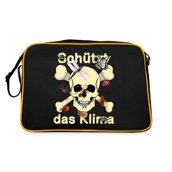 nature sauvage, animaux forestiers, conservation de la nature, changement climatique, insectes - Sac Retro - noir/or - Dos