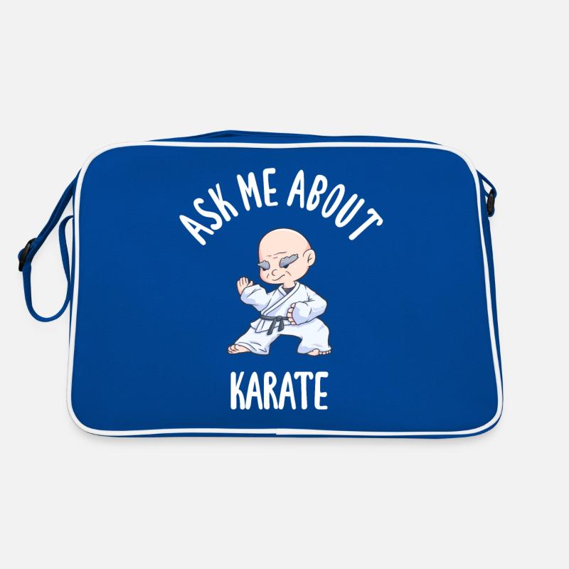 Ask Me About Karate Retro Tasche