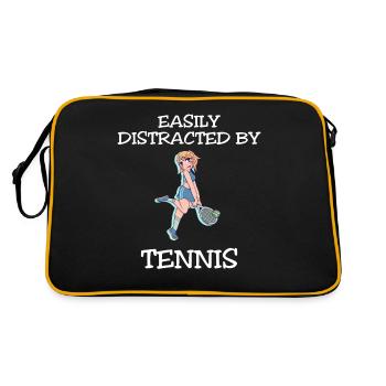 Facilement distrait par le tennis - Sac Retro - noir/or - Dos