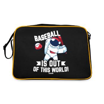 Baseball Bat Space Comet Planet - Retro Bag - black/gold - Back