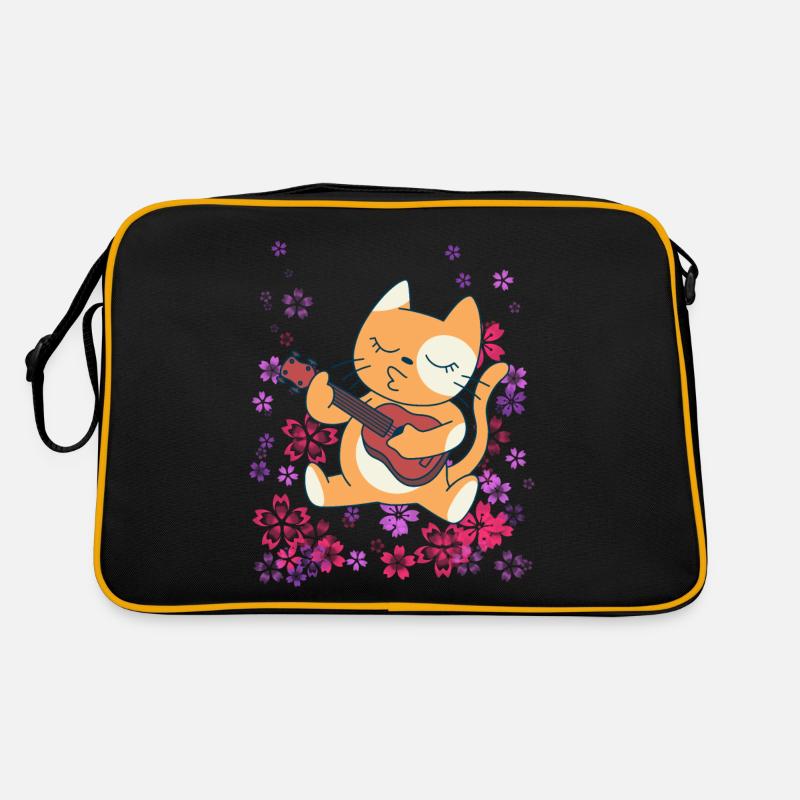 Cat joue de la guitare Sac Retro