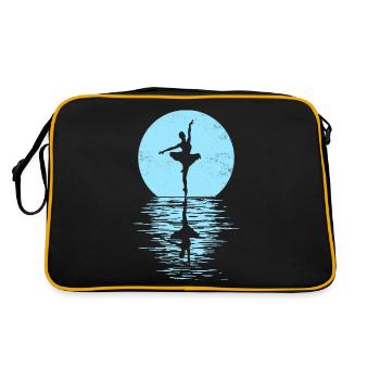 Ballet, Ballerine, Fille, Fille, Danse - Sac Retro - noir/or - Dos