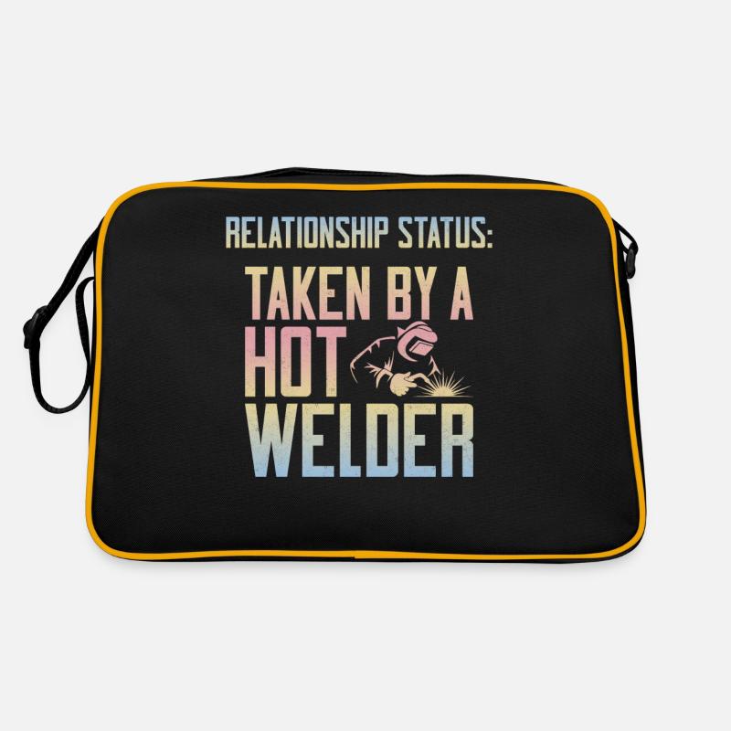Welder Welding Girlfriend Retro Tasche