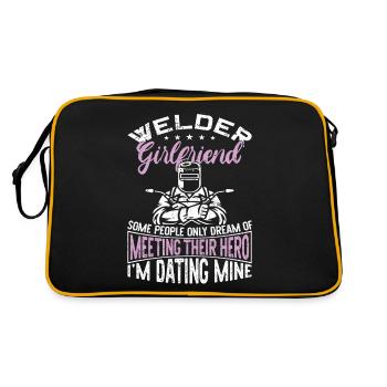 Welder Welding Vintage Welder - Retro Tasche - Schwarz/Gold - Hinten