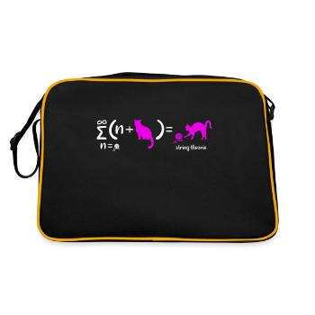 Théorie des cordes Nerd Physique Le chat de Schrödinger - Sac Retro - noir/or - Dos