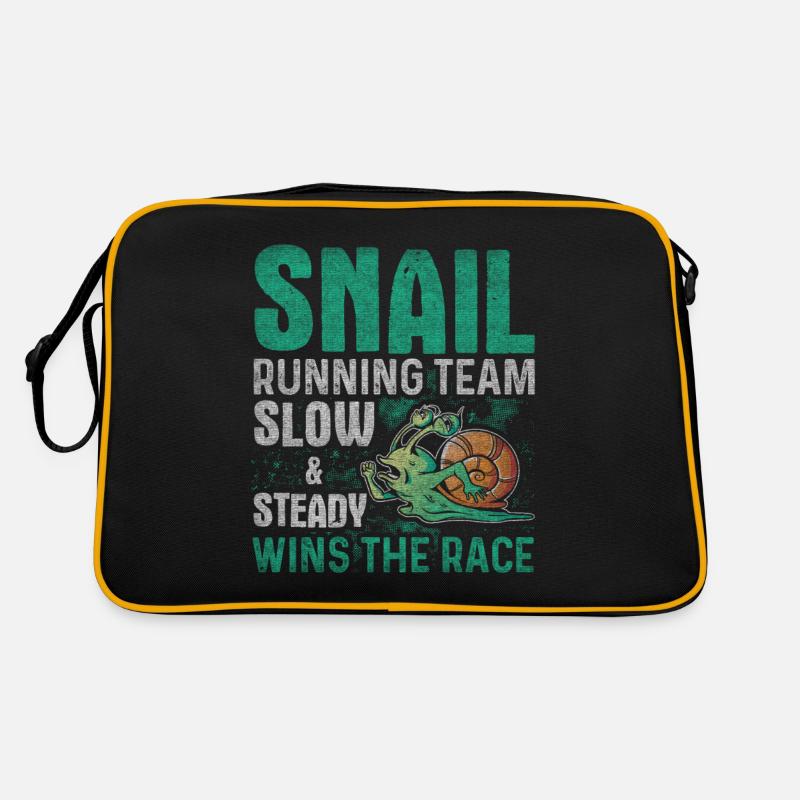 Snail Running Team Funny Snail Runner Retro Bag