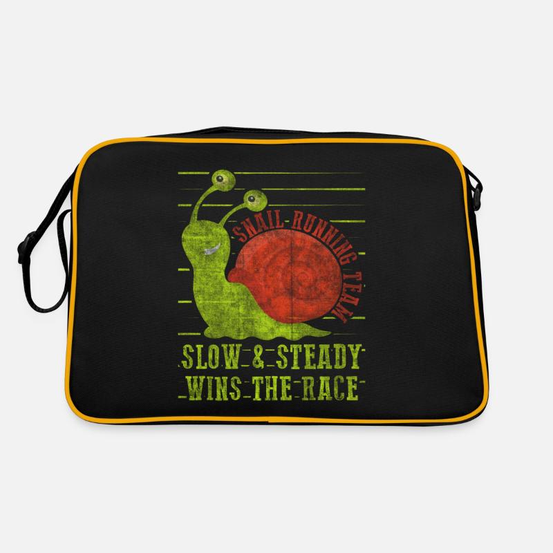 Snail Running Team Funny Snail Runner - Retro Bag - black/gold