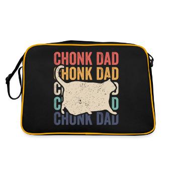 Chonk Meme Cat Chonk Dad - Retro Bag - black/gold - Back