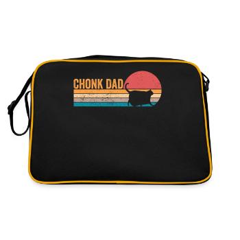 Chonk Meme Cat Chonk Dad - Retro Bag - black/gold - Back