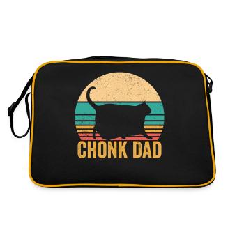 Chonk Meme Cat Chonk Dad - Retro Bag - black/gold - Back
