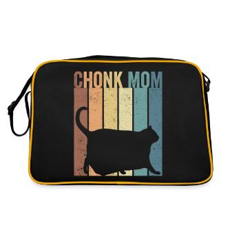 Chonk Meme Cat Chonk Mom - Retro Bag - black/gold - Back