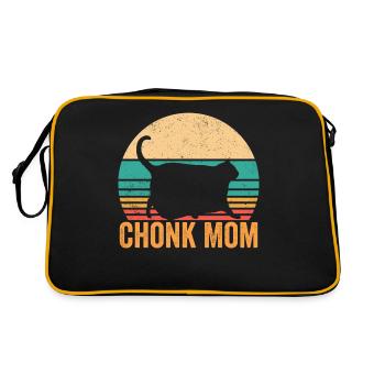 Chonk Meme Cat Chonk Mama - Retro Bag - black/gold - Back
