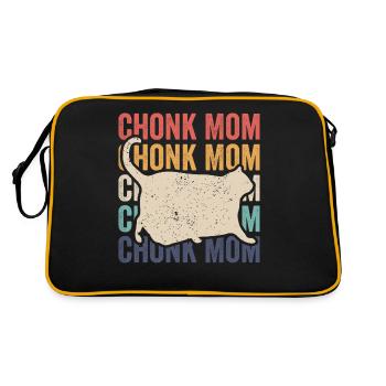 Chonk Meme Cat Chonk Mama - Retro Bag - black/gold - Back