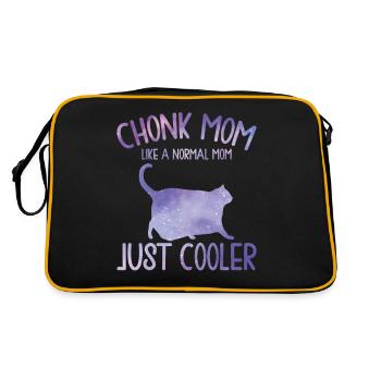 Chonk Meme Cat - Retro Bag - black/gold - Back