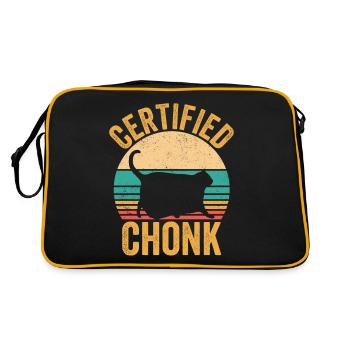 Chonk Meme Cat Certified Chonk - Retro Bag - black/gold - Back