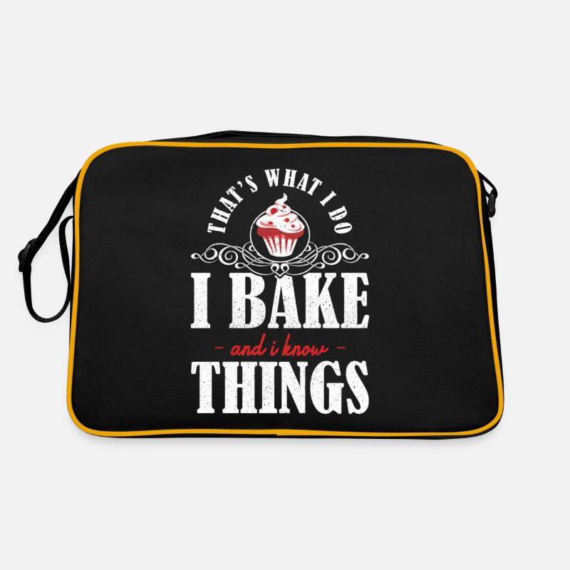 Thats what I do Bake and I Know Things Backen Retro Tasche