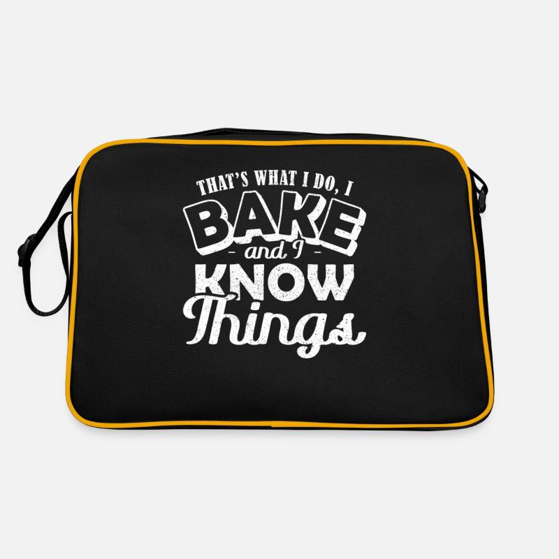 Thats what I do Bake and I Know Things Backen Retro Tasche