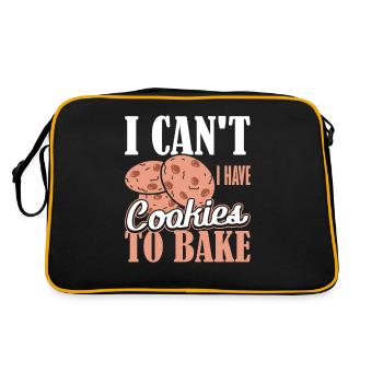Gâteau je ne peux pas avoir des biscuits pour cuire au four - Sac Retro - noir/or - Dos