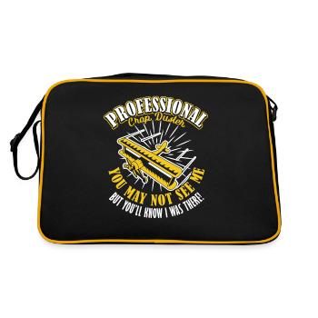 You not see Me You know I was there Sprühflugzeug - Retro Tasche - Schwarz/Gold - Hinten