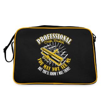 You not see Me You know I was there Sprühflugzeug - Retro Tasche - Schwarz/Gold - Hinten