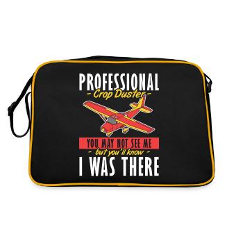 You not see Me You know I was there Sprühflugzeug - Retro Tasche - Schwarz/Gold - Hinten