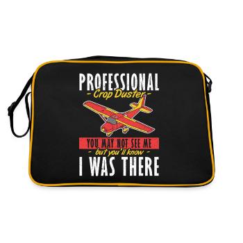 You not see Me You know I was there Sprühflugzeug - Retro Tasche - Schwarz/Gold - Hinten