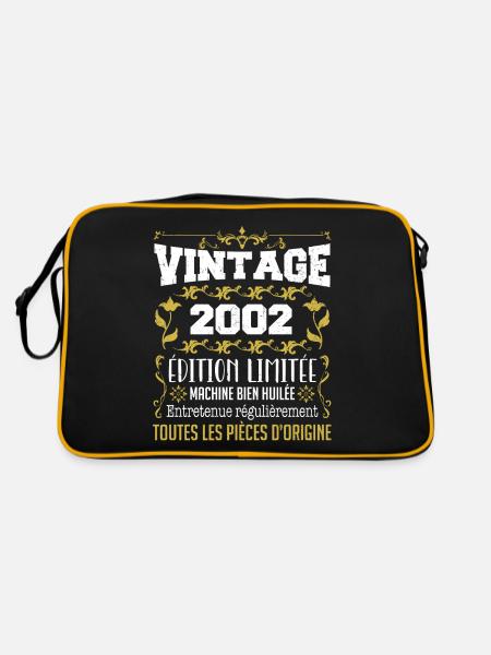 vintage 2002 | Toutes Les Pièces D'origine - Sac Retro - noir/or - Dos