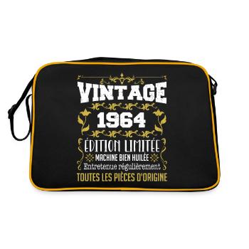 vintage 1964 | Toutes Les Pièces D'origine - Sac Retro - noir/or - Dos