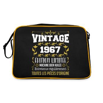 vintage 1967 | Toutes Les Pièces D'origine - Sac Retro - noir/or - Dos