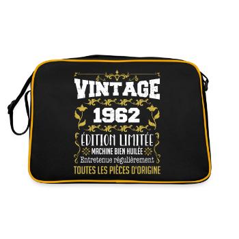 vintage 1962 | Toutes Les Pièces D'origine - Sac Retro - noir/or - Dos