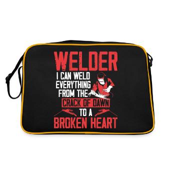 Welder Welding Vintage Welder I - Retro Tasche - Schwarz/Gold - Hinten