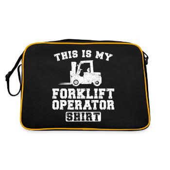 Certified Forklift Truck Operator - Retro Tasche - Schwarz/Gold - Hinten