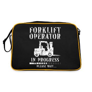 Certified Forklift Truck Operator - Retro Tasche - Schwarz/Gold - Hinten