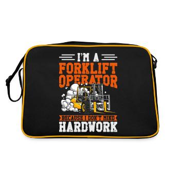 Certified Forklift Truck Operator - Retro Tasche - Schwarz/Gold - Hinten