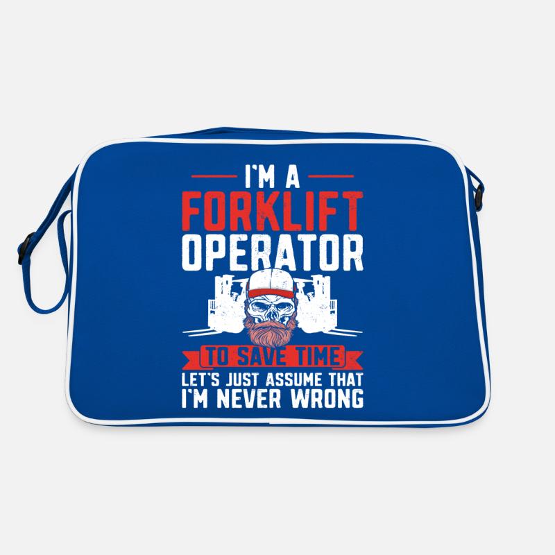 Certified Forklift Truck Operator Retro Tasche