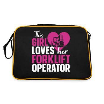 Certified Forklift Truck Operator - Retro Tasche - Schwarz/Gold - Hinten