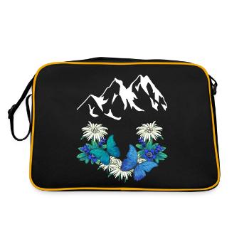 Austria Switzerland Dolomites Salzburg South Tyrol Alm - Retro Bag - black/gold - Back