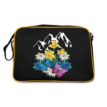 Austria Tyrol Spring Nature Nature Lovers Alm - Retro Bag - black/gold - Back