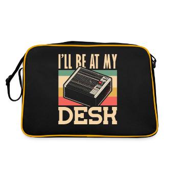 Ill be at My Desk Sound Engineer - Retro Bag - black/gold - Back