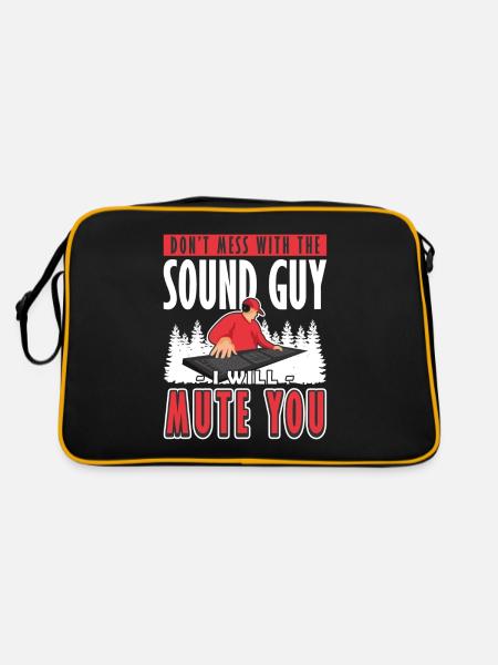 Sound Guy I will Mute You ingénieur du son - Sac Retro - noir/or - Dos