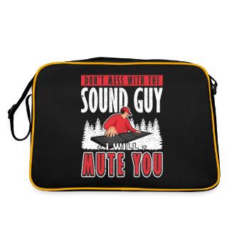 Sound Guy I will Mute You ingénieur du son - Sac Retro - noir/or - Dos