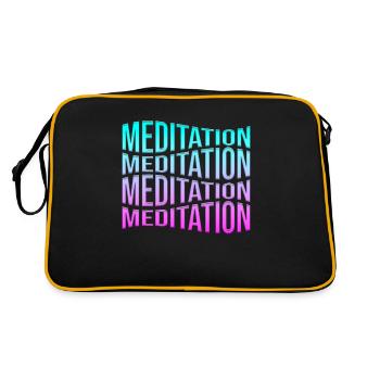 méditation - Sac Retro - noir/or - Dos