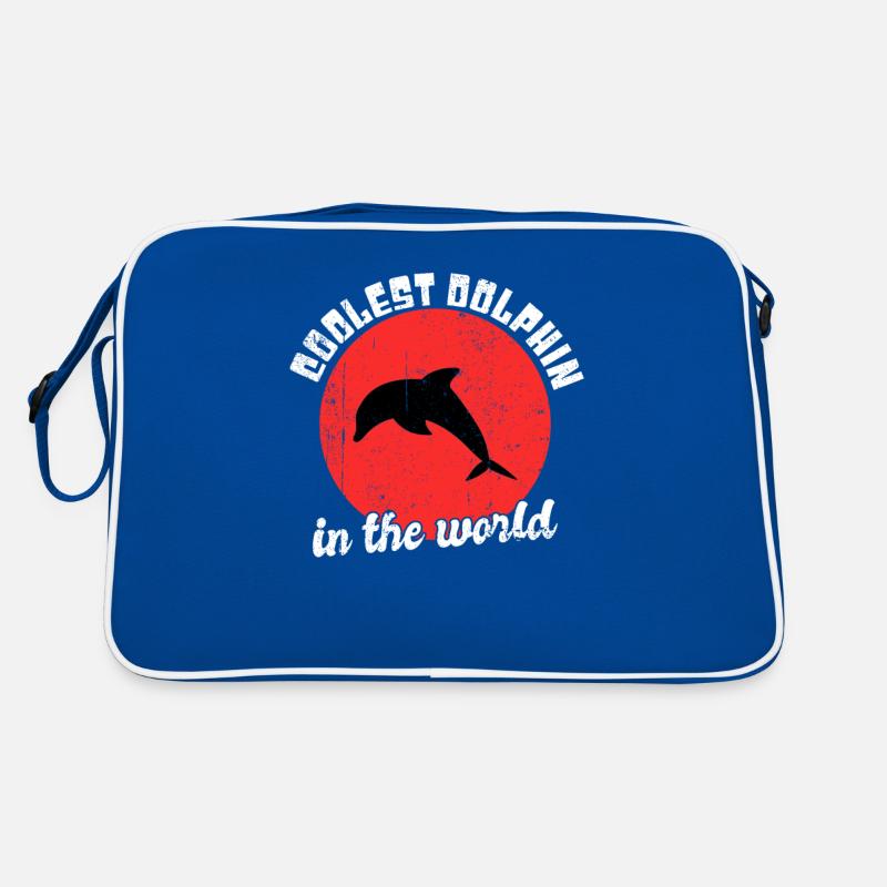 Cool dolphin saying Retro Bag