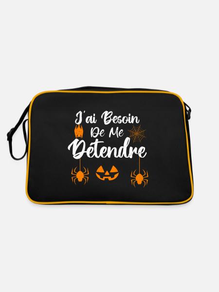 J’ai besoin de me détendre - Sac Retro - noir/or - Dos
