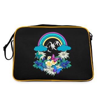 Austria Tyrol Rainbow Spring Nature Alm - Retro Bag - black/gold - Back