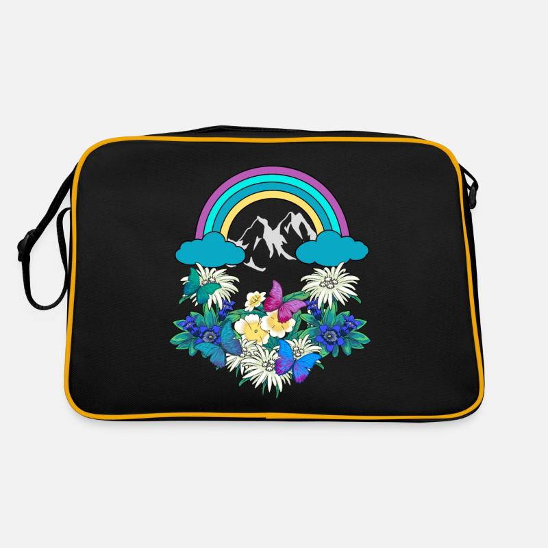 Austria Tyrol Rainbow Spring Nature Alm Retro Bag