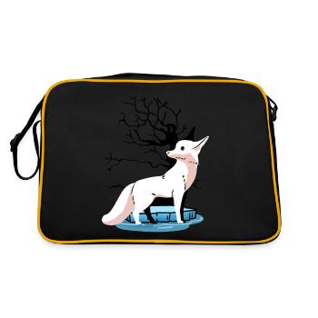 Wildlife Arctic North Pole Fox Foxes Child Polar - Retro Bag - black/gold - Back