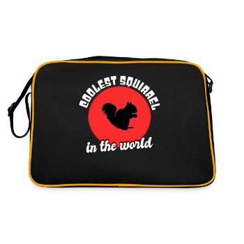 Cool squirrel saying - Retro Bag - black/gold - Back