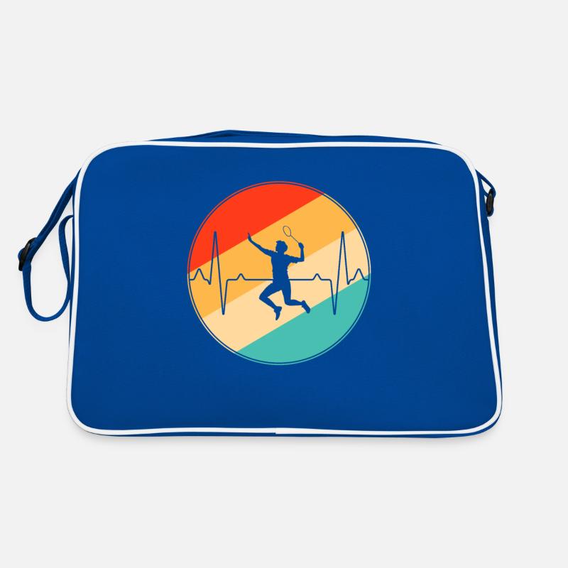 Badminton retro herzschlag Retro Tasche