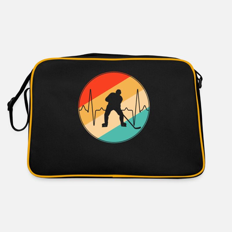 Eishockey Retro Herzschlag Retro Tasche